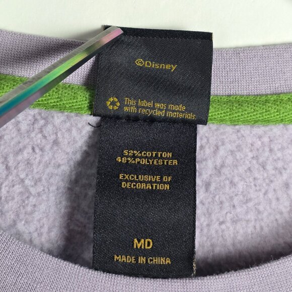 Disney Princess Embroidered Rapunzel Womens Medium Long Sleeve Purple Sweatshirt - Picture 4 of 6